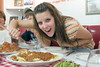 Tom Kelly > Future Italian chef Vanessa digs in at Buca di Beppo.